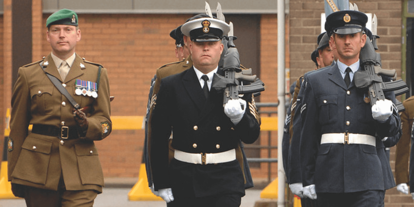 Army members in formation